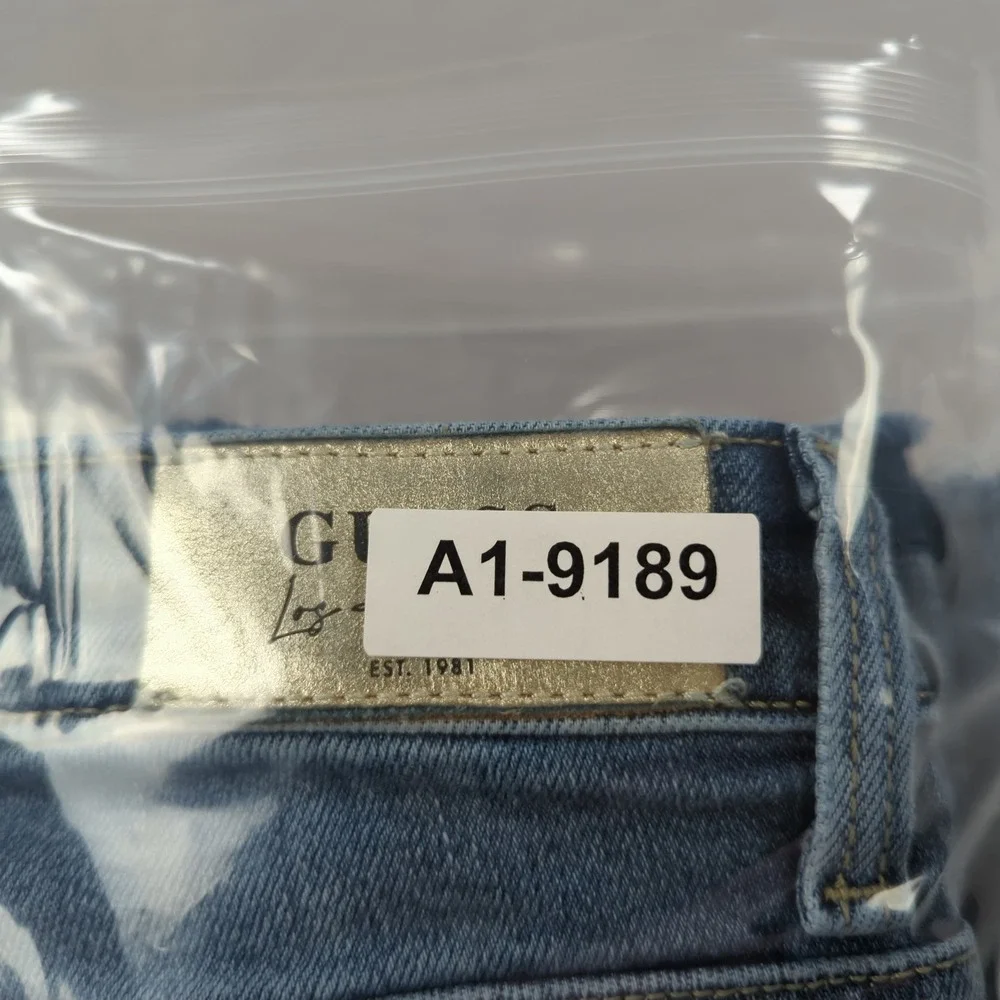 Guess Jeans‎ Womens 31 Blue Sexy Boot Cut Western Cowgirl Faded Casual Frayed